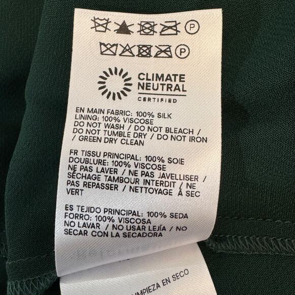 Reformation Anaiis Silk Dress Forest - Picture 9 of 11